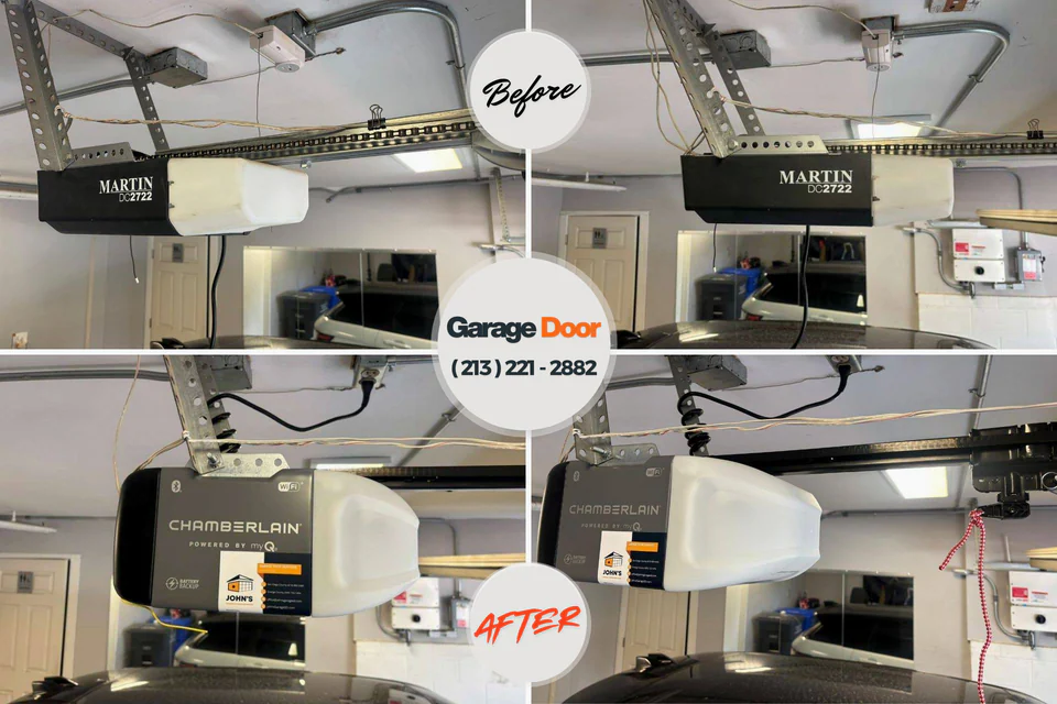 Before and after: garage door repair 43311